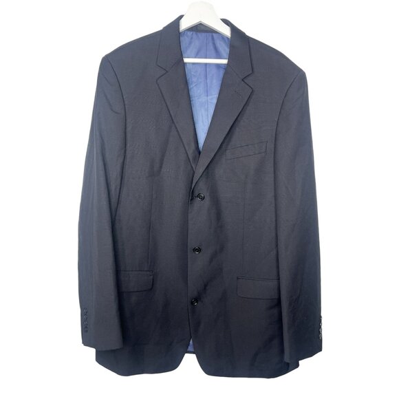 Oleg Cassini Men’s 44XL Wool Blazer Black Suit Jacket Sport Coat Classic Old Mon - Picture 9 of 11